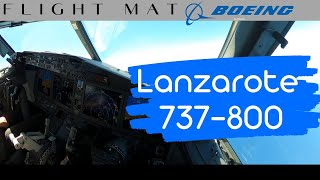 Lanzarote 360 view landing Boeing 7378 MAX cockpit view [upl. by Olegnalehcim]