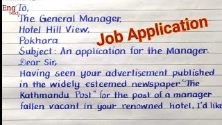 An application for the Manager  Application letter  Job application letter  Writing  Eng Teach [upl. by Reimer]