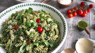 Summer Pesto Pasta Salad Recipe [upl. by Bordy]