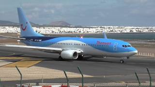 Busy 23 Minutes at Lanzarote Airport 281214 HD [upl. by Elaina559]