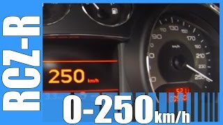 0250 kmh Peugeot RCZ R 270 HP VERY FAST Acceleration Test Beschleunigung Autobahn [upl. by Mic]