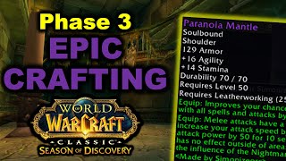 How to get EPIC CRAFTED ITEMS in Phase 3 Season of Discovery Guide [upl. by Aicsila]