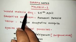 MALARIA  MALARIAL PARASITE LIFE CYCLE WITH TRICKS  PART1  RRB PHARMACIST EXAM  GPAT  ESIC [upl. by Bat]