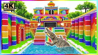 Build Amazing Castle Has FishPond amp Rainbow Bridge From Magnetic Balls  Magnet World [upl. by Rotman]