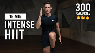 15 Minute Intense HIIT Workout For Fat Burn amp Cardio No Equipment No Repeat Home Workout [upl. by Sauveur101]