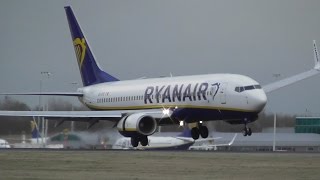 Pilot Applies Reverse Thrust in Middair on landing at Stansted Airport [upl. by Aleydis]