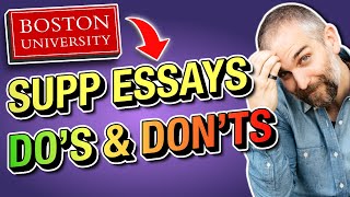 How to Write Boston Universitys Supplemental Essays [upl. by Neiman]