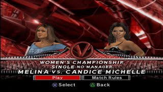 WWE SmackDown vs Raw 2007  Melina vs Candice Michelle  Womens Championship [upl. by Kym]