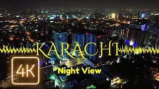 City of Lights Karachis Nighttime Drone Footage [upl. by Eednim611]