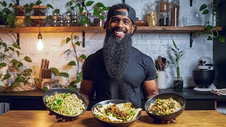 What I Eat in a Day  High Protein Vegan Easy Dinner Recipes [upl. by Nniuqal]