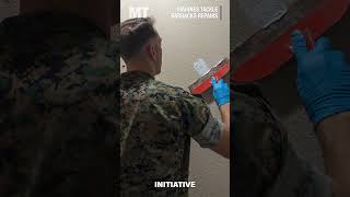 Marines tackle barracks repairs with elbow grease outside expertise [upl. by Anelaj]