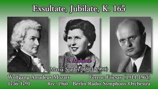 Mozart Exsultate jubilate Stader amp Fricsay 1960 モーツァルト エクスルターテ・ユビラーテ シュターダー＆フリッチャイ [upl. by Bergerac837]