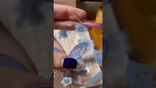 Fly 🦋 asmr scrapbook scrapbooking journaling relaxing asmr blue fly [upl. by Nyvek]