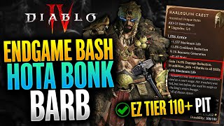 Diablo 4  Hota Bash Endgame Best Barbarian Build is BROKEN  Season 4 Best Barb Build Guide [upl. by Nahij]