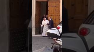 Pope Francis visits Emma Bonino at home who was recently released from hospital pope visit [upl. by Scornik]