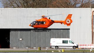 EC135 DHZSN kommt als Rettungshubschrauber quotChristoph 29quot zum Tankstopp am LübeckAirport vorbei [upl. by Ennoval437]