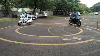 Pune RTO Two Wheeler Driving Test vishratwadi How to give driving test June 2021 Eight Shape [upl. by Amadeus]