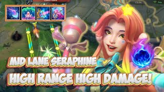 MID LANE SERAPHINE IS UNSTOPPABLE  Garden Party Seraphine gameplay  wild rift buildrunes [upl. by Ahsirk]