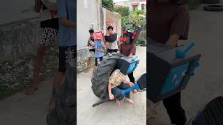 Tire flipping challenge to see who is the strongest skibiditoilet funny speaker skibidi comedy [upl. by Aicek]