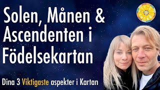 Tips för att tolka en Astrologikarta  Solen Månen amp Ascendenten i Födelsekartan  3 Exempelkartor [upl. by Alyos]