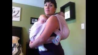 Tandem babywearing  2 meathods of how to wear 2 babies  twins in 1 wrap [upl. by Emiline]