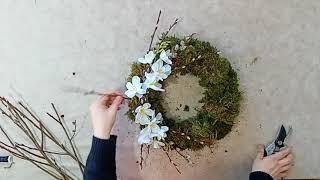 Jak zrobić wianek z mchu diy decoration diy wianek wiosna easter easterdecoration [upl. by Chafee]