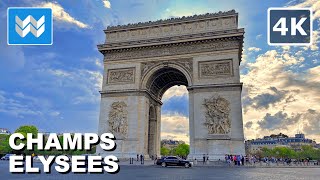 4K Avenue des ChampsElysees Shopping Street in Paris France 🇫🇷 Walking Tour  Sudden Rain Pour [upl. by Channing920]