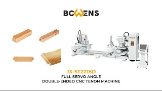 Bowens JXST2218D Full Servo Angle DoubleEnded CNC Tenon Machine [upl. by Jennette]