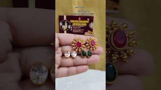 Most viraled video👆Beautiful 3 in 1 gold stud earrings designs only 8 grams studs viralvideo gold [upl. by Mientao]