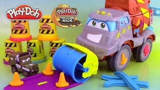 Pâte à modeler Super Camion Ciment Bétonnière Play Doh Max The Cement Mixer Truck Diggin Rigs [upl. by Reis497]