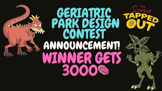 The Simpsons Tapped Out Geriatric Park Design Contest Announcement  Winner Gets 3000 Donuts [upl. by Brynn361]