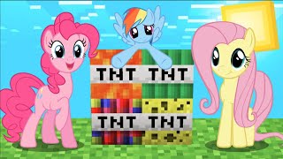 My little pony found a new TNT in Minecraft [upl. by Virginia]