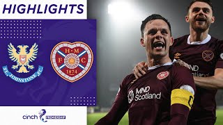 St Johnstone 23 Heart of Midlothian  5 Goal Thriller Moves Hearts Into Third  cinch Premiership [upl. by Assyla]