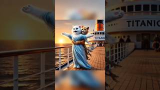 AI CAT STORY Titanic cat cat fatcat cartoon catlovestory catstory catlove cartoon savsind [upl. by Akenit576]