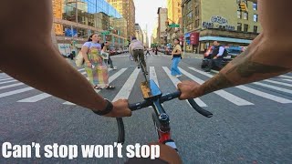 FIXED GEAR  POV ride THRU the STREETS of NYC on my CINELLI VIGORELLI SHARK [upl. by Babette]