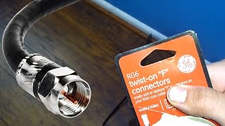 How to Install a Coax Cable F Connector with Common Tools [upl. by Cung757]