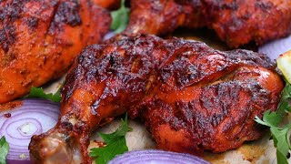 طبخ دجاج تندوري من أروع ما يكون في الفرن Making the most amazing Tandoori chicken in the oven [upl. by Lilia]