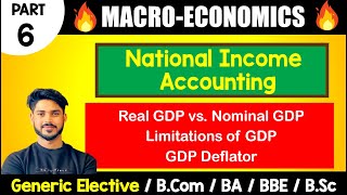 Real GDP vs Nominal GDP  Limitations of GDP Introductory Macroeconomics  GE BA Bcom H Bsc DU [upl. by Nagud49]