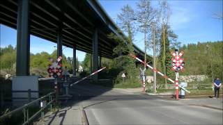 SpoorwegovergangRRcrossingPassage a niveau Montigny Rue De MontSurMarchienne B [upl. by Charline363]