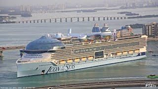 Royal Caribbean ICON of the SEAS First Arrival Port MIAMI  Jan 10th 2024 [upl. by Alban]