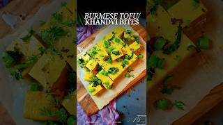 Burmese Tofu  Khandvi bites  Chickpea Tofu  Quick and Easy Recipe  Vegan Tofu  shorts [upl. by Assirrem341]