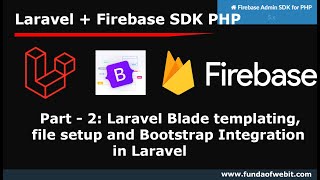 Laravel Firebase PHP 2 Laravel Blade templating file setup and Bootstrap Integration in Laravel [upl. by Jemmy]