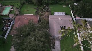 Sinkhole opens under homes causing foundation to fall after Hurricane Milton [upl. by Asfah]