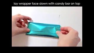 How to foil wrap a Hersheys candy bar and wrap with personalized wrapper [upl. by Orlan824]