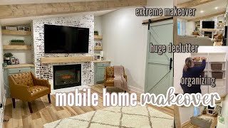 NEWMOBILE HOME LIVING ROOM MAKEOVER REVEAL  1991 double wide mobile home transformation  ep 18 [upl. by Ky]