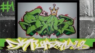 Wildstyle Graffiti Tutorial  Star 12  How to built and outline graffiti letters [upl. by Nalla]