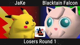 CounterPick 2 Losers R1  JaKe Pikachu vs Blacktain Falcon Jigglypuff [upl. by Haliak]