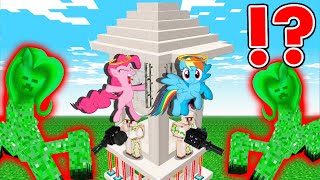 Angel My Little Pony vs Creeper Fluttershy in Minecraft [upl. by Polard]