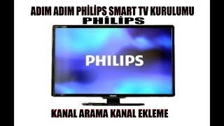 Philips smart tv kanal arama kanal ekleme detaylı kurulum [upl. by Mohandis]