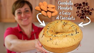 CIAMBELLA ALLE MANDORLE E GOCCE DI CIOCCOLATO  Ricetta Facile Senza Burro [upl. by Hairu]